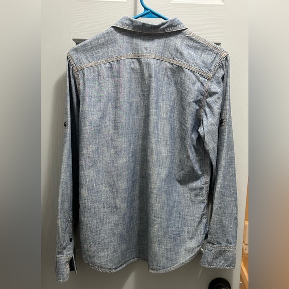 Lauren Ralph Lauren Co. Denim Long Sleeve Button Down Shirt, Size Petite Medium - Picture 2 of 8